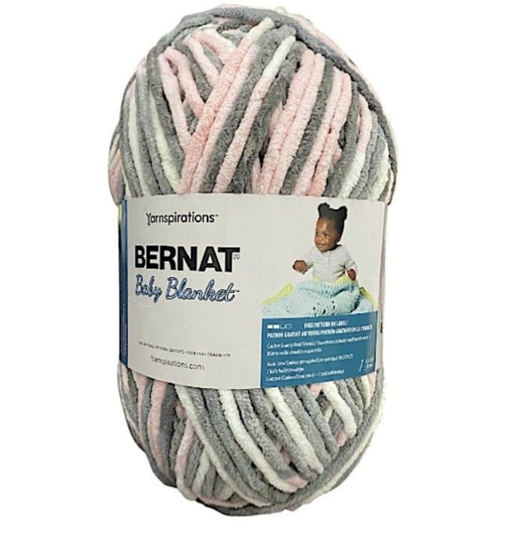 Bernat Baby Blanket Yarn New Super Bulky, 10.5 oz, Baby Grays